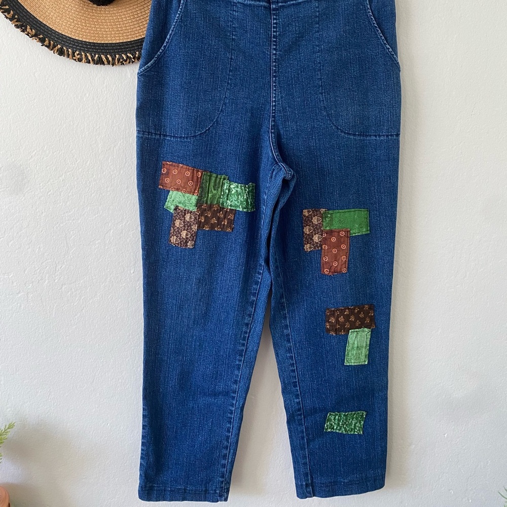 Croft & Barrow Boho Patchwork Pull On Stretch Den… - image 6